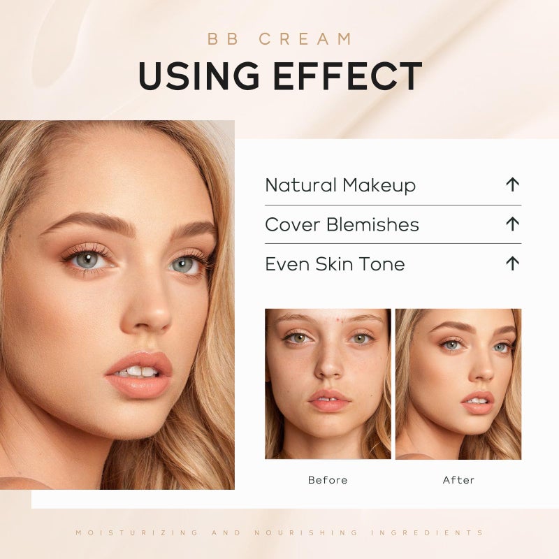 Easilydays Tinted Moisturizer BB Cream, Moisturizes & Conceals, Buildable Coverage, Natural Finish, Brighten Skin Tone, Cover Blemishes, Flawless Skin Enhancer, Illuminator for All Skin Types, 320 Tan - Image 3